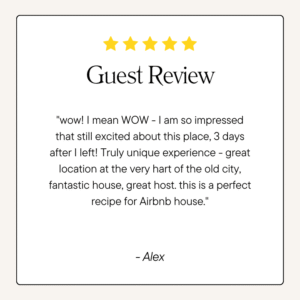 The Old Townhouse 5-Star review from Alex