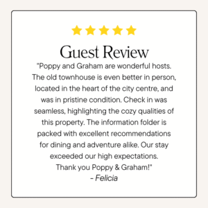The Old Townhouse 5-Star review from Felicia