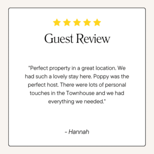 The Old Townhouse 5-Star review from Hannah